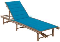 vidaXL bambusz kerti napozóágy párnával (3061636)