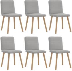 vidaXL étkezőszékek 6 db Felhőszürke szövet (3315523)