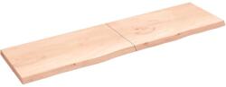 vidaXL kezeletlen tömör tölgyfa fali polc 220x60x(2-6) cm (363619)
