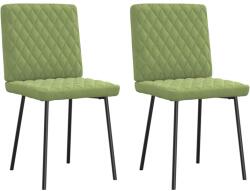 vidaXL 2 db világoszöld bársony étkezőszék (4101106)