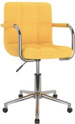 vidaXL mustársárga szövetborítású forgó étkezőszék (3088162)