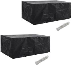vidaXL 2 db 8 személyes polyrattan szett huzat 10 lyukkal 229 x 113 cm (279121)