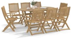 vidaXL 8 db összecsukható tömör akácfa kerti szék 54x61x88 cm (3214231)