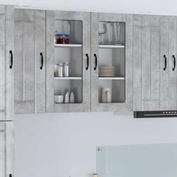 vidaXL Konyhaszekrény 2 pcs Beton Szürke 40 x 31 x 80 cm Faanyag (884992)