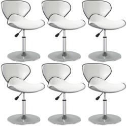 vidaXL 6 db fehér műbőr étkezőszék (3088585)