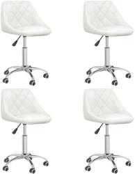 vidaXL 4 db fehér forgó műbőr étkezőszék (3088665)