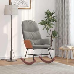 vidaXL világosszürke bársony hintaszék (4102621)