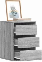 vidaXL szürke sonoma színű szerelt fa fiókos sarokszekrény 40x41x58 cm (852839)