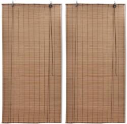 vidaXL 2 db barna bambusz redőny 80 x 160 cm (3057518)