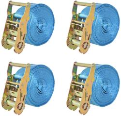 vidaXL 4 db kék racsnis rögzítőheveder 2 tonna 6 m x 38 mm (142654)