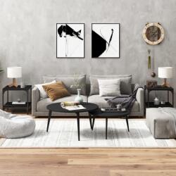 vidaXL 2 db fekete színű szerelt fa kisasztal 40 x 40 x 40 cm (819378)