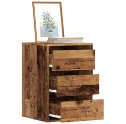 vidaXL antik fa színű szerelt fa fiókos sarokszekrény 40 x 41 x 58 cm (852841)