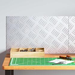 vidaXL Lépcsőfok Négyszögletes 2 pcs Ezüst 50 x 30 cm Alumínium (4104293)