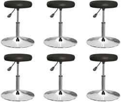 vidaXL 6 db fekete műbőr étkezőszék (3085589)