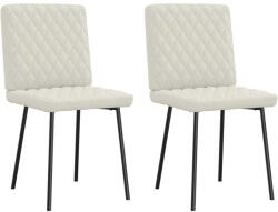 vidaXL 2 db krémszínű bársony étkezőszék (4101112)