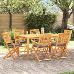 vidaXL Összecsukható szék 6 pcs Szürke 49 x 57.5 x 92cm Tömör akácfa (3329128)