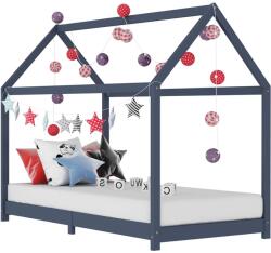vidaXL szürke tömör fenyőfa gyerekágy-keret 90 x 200 cm (283354)