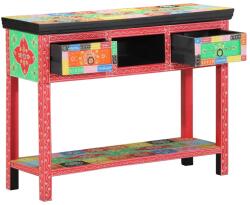 vidaXL Konzolasztal fiókkal tárolóval Sokszínű 100 x 30 x 77 cm (4017567)