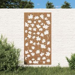 vidaXL juharlevél mintás corten acél kerti faldísz 105 x 55 cm (824479)