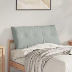 vidaXL Hátpárna Világosszürke 100 x 50 cm Bársonyos szövet (42014761)