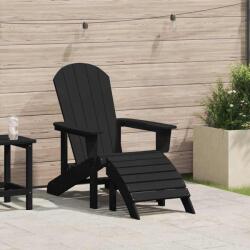 vidaXL Adirondack szék Fekete 82 x 74 x 92 cm HDPE (42006631)