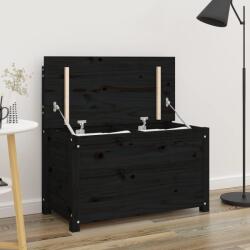 vidaXL fekete tömör fenyőfa pad 80 x 41 x 77 cm (823553)