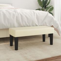 vidaXL krémszínű műbőr pad 70 x 30 x 30 cm (346634)