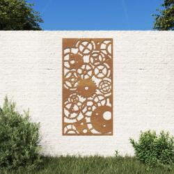 vidaXL fogaskerék mintás corten acél kerti faldísz 105 x 55 cm (824492)