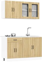 vidaXL 4 részes konyhaszekrény szett Lucca sonoma tölgy műszaki fa (3314864)
