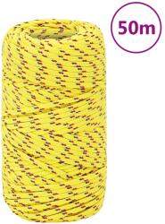 vidaXL sárga polipropilén hajókötél 2 mm 50 m (152583)