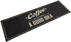 vidaXL kávé feliratos mosható bársony konyhaszőnyeg 45 x 150 cm (4005596)