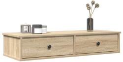 vidaXL sonoma tölgy szerelt fa falipolc fiókokkal 100 x 37, 5 x 19 cm (859961)