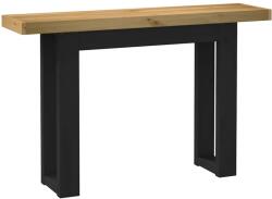 vidaXL konzolasztal NOAIN U alakú lábak 120x30x75 cm tömör fa fenyőfa (4100038)