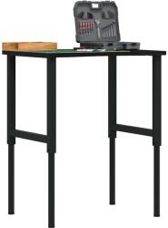 vidaXL sötétbarna tömör tölgyfa munkapad 80 x 60 x (71, 5-98) cm (3309698)