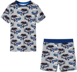 vidaXL Szürke rövid ujjú gyerekpizsama 116 (12516)