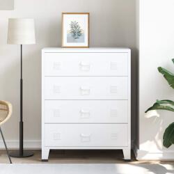 vidaXL fehér fém ipari fiókos szekrény 78 x 40 x 93 cm (339616)