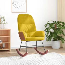 vidaXL sárga bársony hintaszék (4102628)