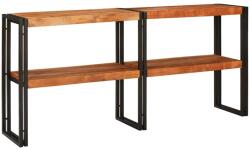 vidaXL Konzolasztal polcokkal Barna 160 x 33 x 75 cm Tömör Akácfa (4104740)