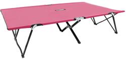 vidaXL kétszemélyes rózsaszín összecsukható acél napozóágy (310353)