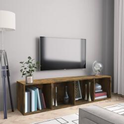 vidaXL füstös tölgy színű szerelt fa könyv-/TV-szekrény 143x30x36 cm (815270)