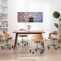 vidaXL többszínű vázás virágos nyomtatott vászon faliképszett 150x60cm (289267)