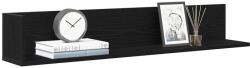 vidaXL 2 db fekete szerelt fa fali polc 100 x 16, 5 x 16, 5 cm (860041)