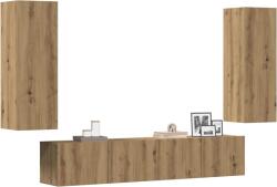 vidaXL fali TV szekrények 4 db kézműves tölgy szerelt fa (3328972)