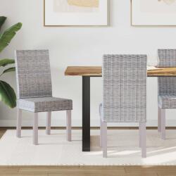 vidaXL Étkezőszék 2 pcs Fehér Mosás 45 x 54 x 93 cm Tömör Mahagóni Fa (42012419)