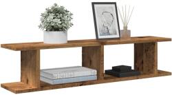 vidaXL 2 db antik fa színű szerelt fa fali polc 90 x 18 x 20 cm (856600)