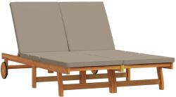 vidaXL Napozó 2-személy Barna 63 x 199 x 85 cm Tömör Akácfa (3325191)