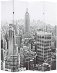 vidaXL fekete-fehér New York mintás paraván 160 x 170 cm (245858)