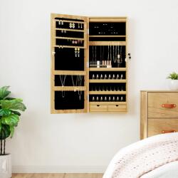 vidaXL falra szerelhető tükrös ékszerszekrény LED fényekkel (353234)