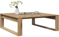 vidaXL kézműves tölgy színű szerelt fa dohányzóasztal 100 x 100 x 35cm (856691)