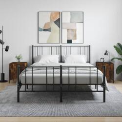 vidaXL 2 db füstös tölgy színű szerelt fa éjjeliszekrény 40x40x50 cm (827575)